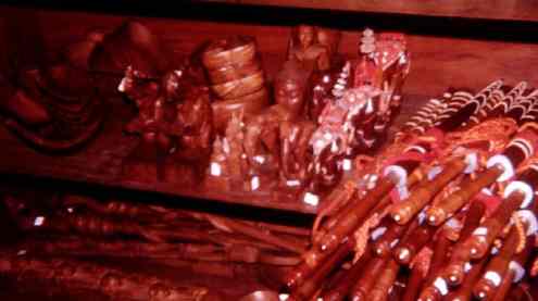 Thai Wood Carvings in the Camp PX
